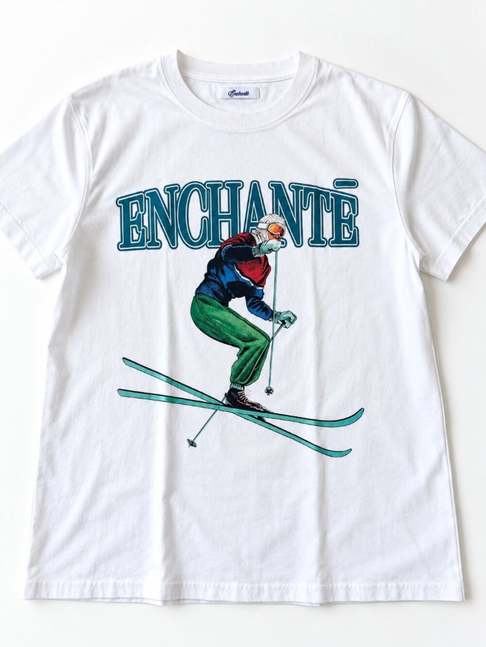 ENCHANTÉ Daniel Ricciardo Vintage Skier Graphic Tee White S NWOT